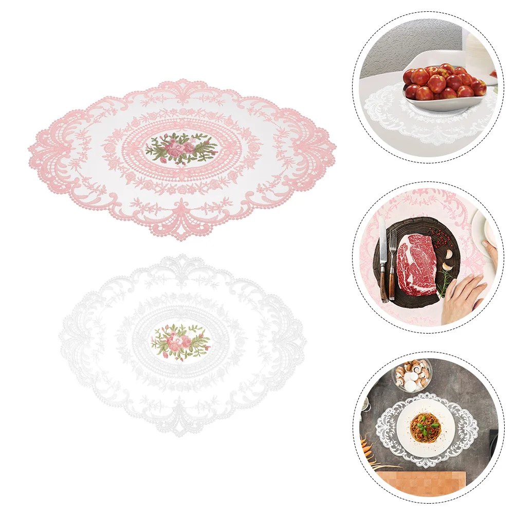 

Table Lace Coasters Mat Coaster Placemats Doilies Mats Cup Round Set Dining Coffee Crochet Hot Placemat Wedding Cotton Pads