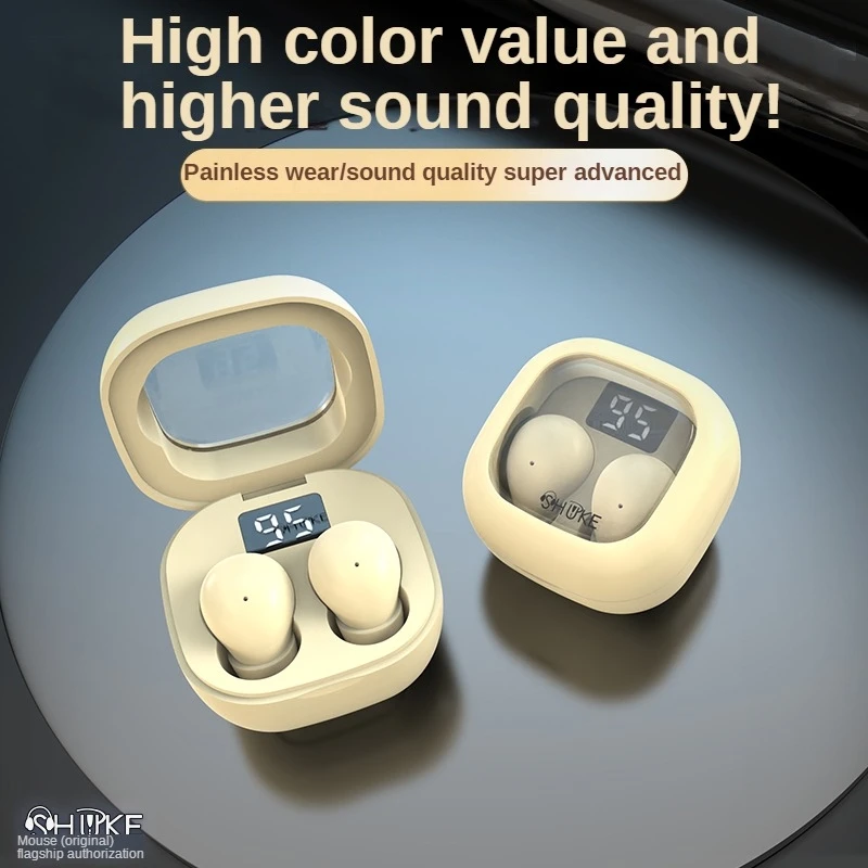 

2023 New Wireless Bluetooth Earphone HIFI Stereo Noise Reduction Sleep Headphones Waterproof Music Headset with Mic In-Ear