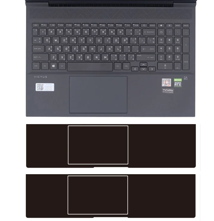 2 шт. виниловый защитный чехол для ноутбука с подставкой рук HP Victus 15 15-fa1062nf 15-fa1143tx