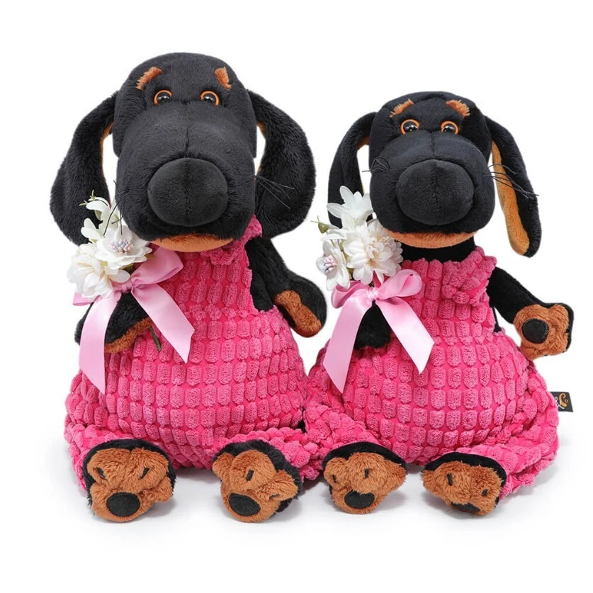 Мягкая игрушка Ваксон в комбинезоне с букетом оригинальный BUDI BASA 29см |