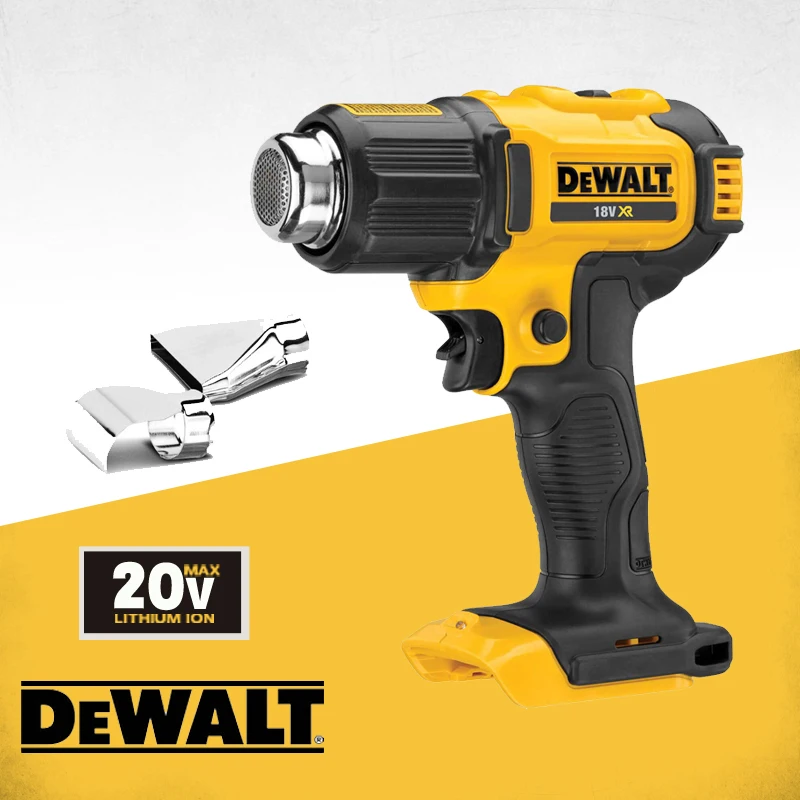 Фото Dewalt 20 в беспроводной тепловой пистолет DCE530 инструмент только высокомощный сварочный тепловой фен термоусадочный инструмент для упаковки г... №1