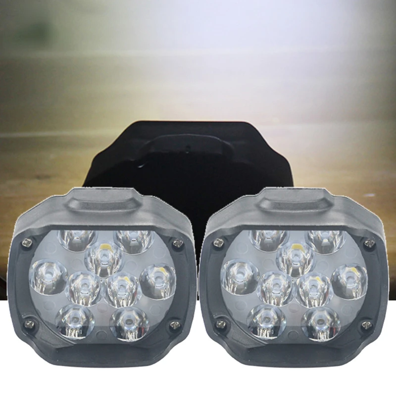 

Налобный фонарь для мотоциклов, рабочий прожектор, противотуманная фара для мотоциклов, скутеров, суперъярсветильник белый 9 светодиодов, ...