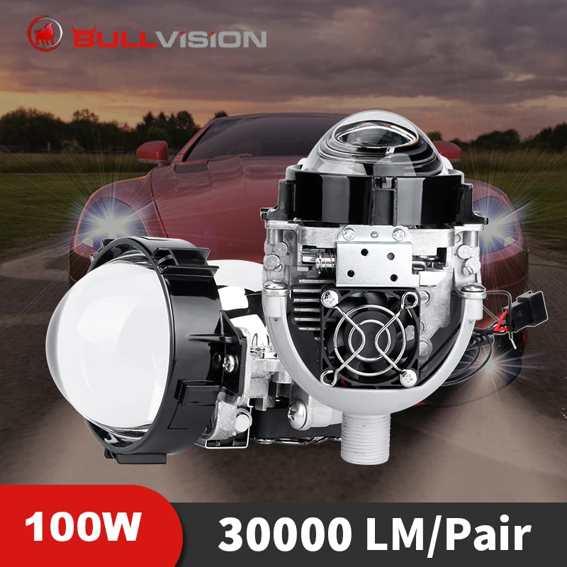 

9005 9006 H4 H1 Led Lights Headlight Bi-Led Projector Lens 4300k 6000k 30000lm 2pcs Led Car Lights Lamp For Car