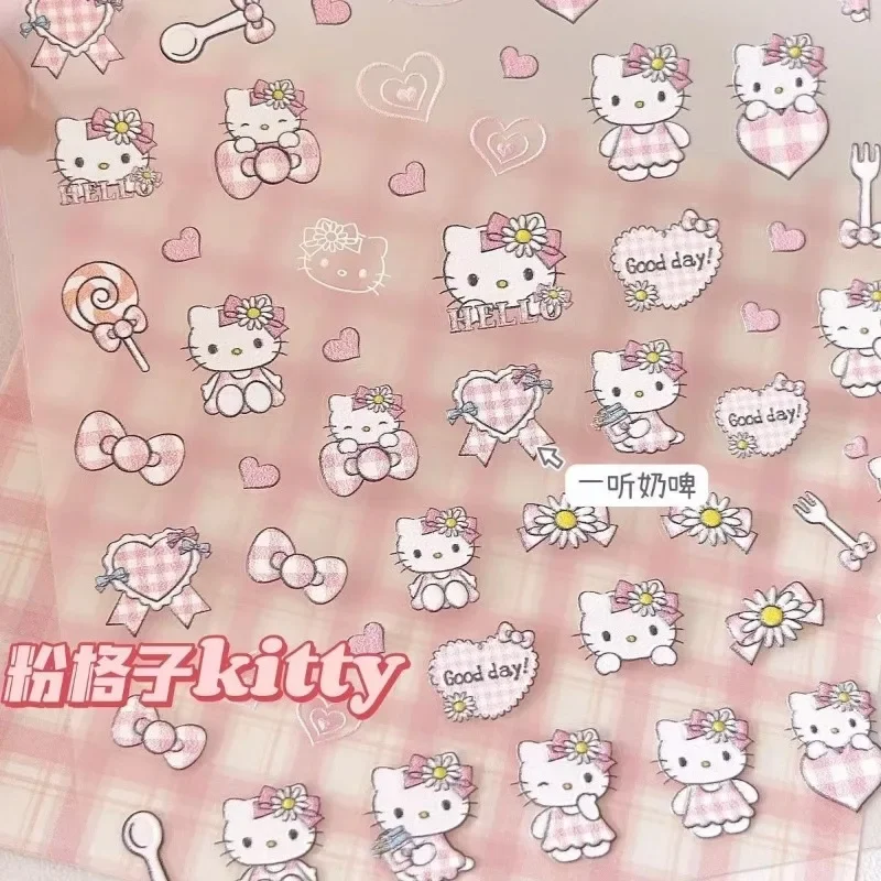 MINISO Hello Kitty розовые наклейки для ногтей