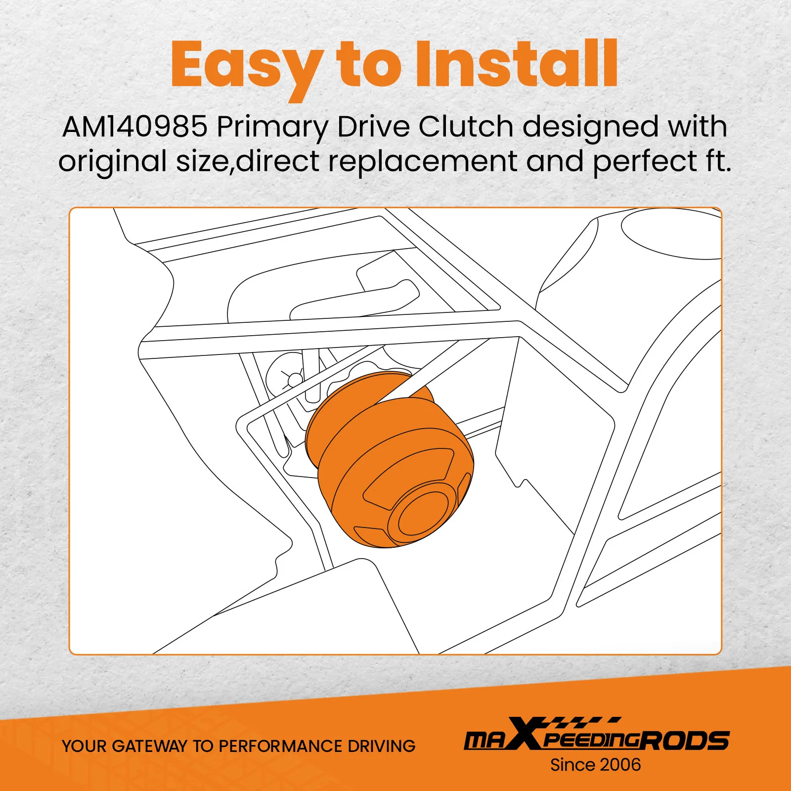 Полная муфта первичного привода для John Deere Gator Trail 200A Bunker Заменяет AM 128794 АМ 140985 141005