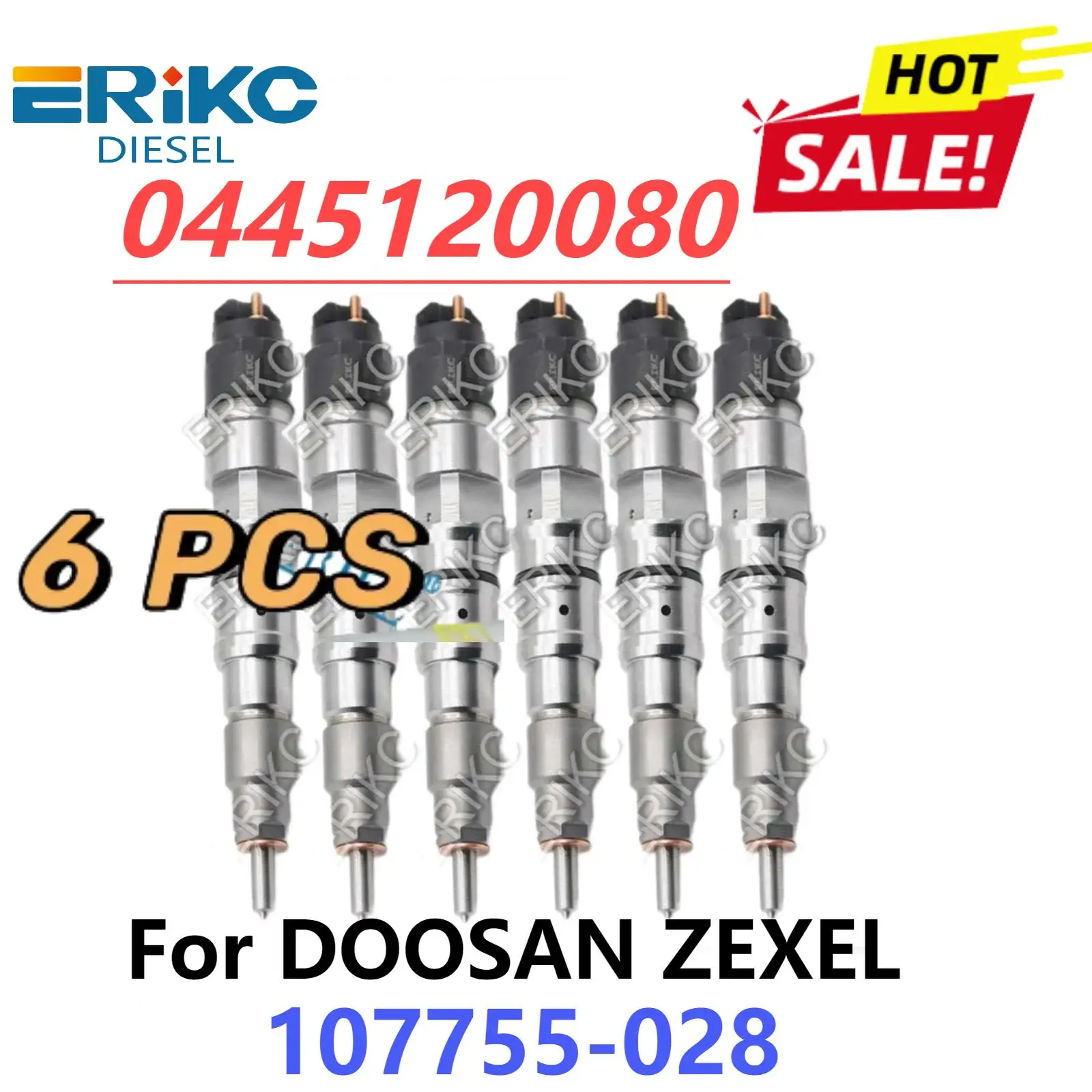 6 шт. 0445120080 инжектор автомобильного насоса 1077550280 65 10401-7004A для Bosch DAEWOO / DOOSAN ZEXEL FAW