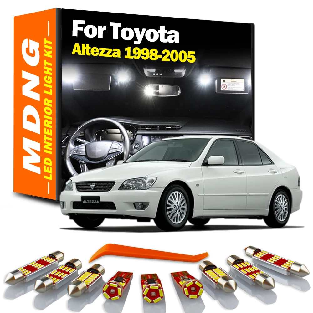 

MDNG 13Pcs Canbus For Toyota Altezza 1998-2000 2001 2002 2003 2004 2005 LED Interior Map Dome Light Kit Car Led Bulbs No Error