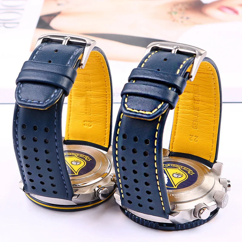 Genuine Watch Strap for Citizen Watch Strap Blue Angel JY8078-52L Y8078-01L Second Generation Blue Angel Cowhide Bracelet 23mm