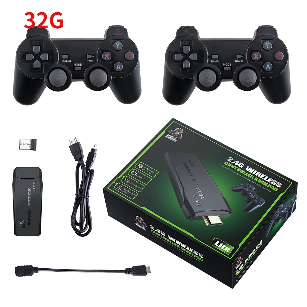 

2023 New Video Game Console 64G Built-in 10000 Games Retro Handheld Game Console Wireless Controller for PS1/GBA Kid Gifts