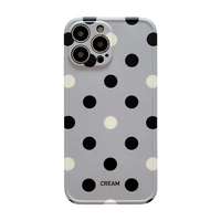 fashion morandi color polka dot phone back capa cover for iphone 12 13 11 iphone11 pro x xs max xr iphone13 protective soft case
