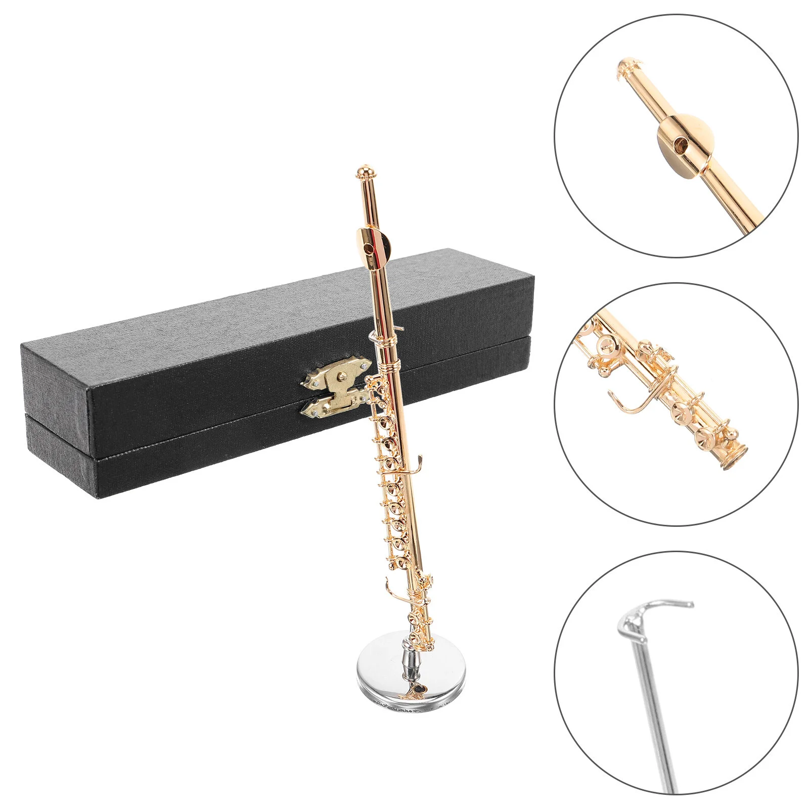 

Flute Ornaments Mini Instrument Model Fake Kids' Musical Instruments Toy Miniature Desktop Toys Dollhouse Miniatures