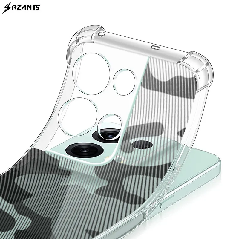 

Rzants Camouflage Case For OPPO Reno 8 Pro 5G Overseas Edition Air Cushion Shockproof Case Silicone TPU Phone Cover