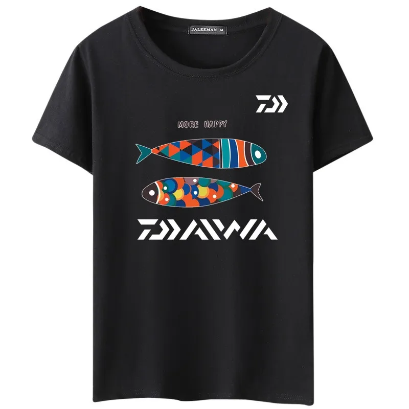 

Daiwa Fishing T-Shirts Jersey Short-sleeve Cotton Fishermen Angling Carp Trout Bass Lure Anti-UV Quick Dry Breathable Clothing