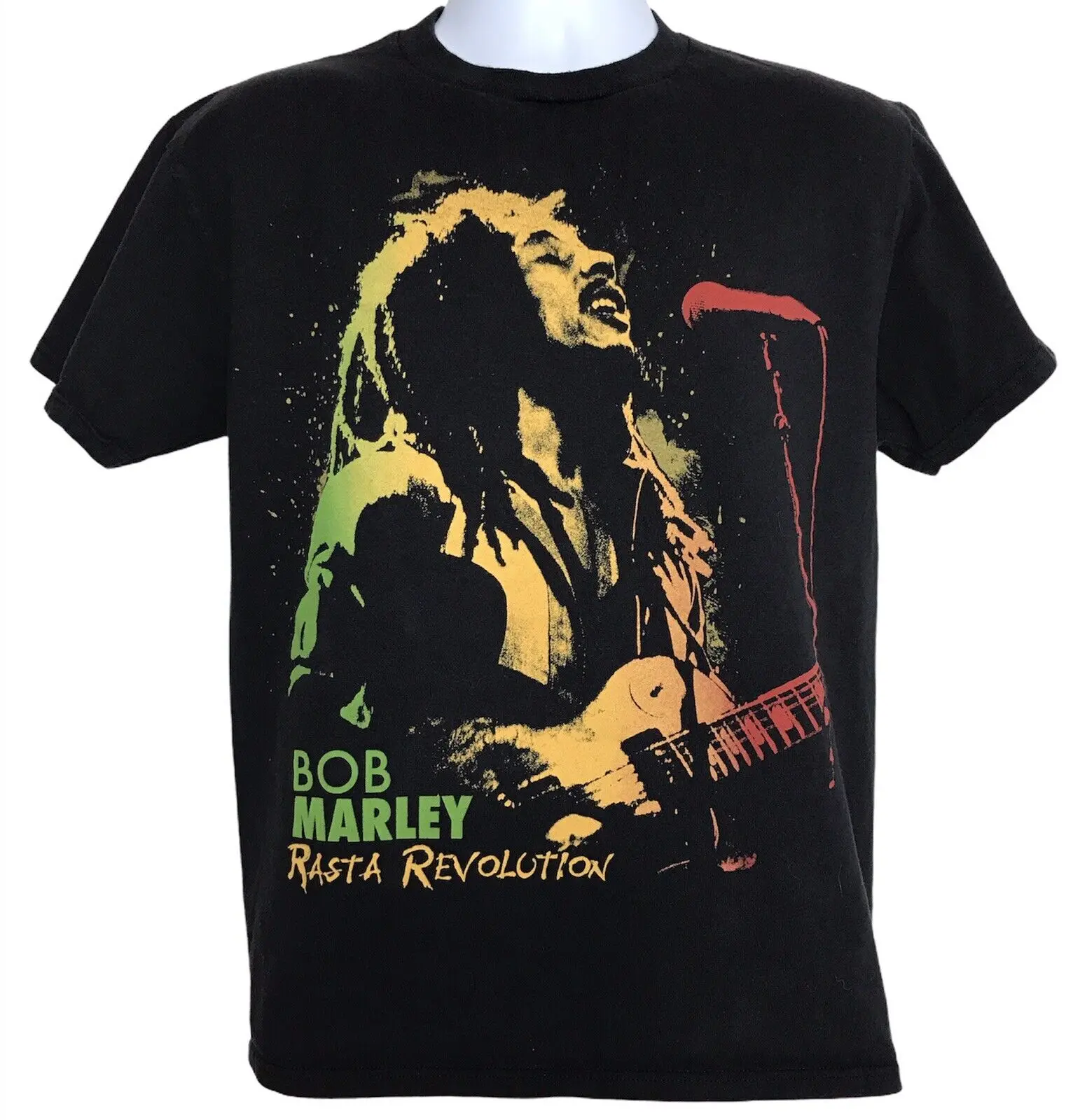 Футболка Bob Marley Rasta Revolution Big Face в стиле рэп 2008 Средняя
