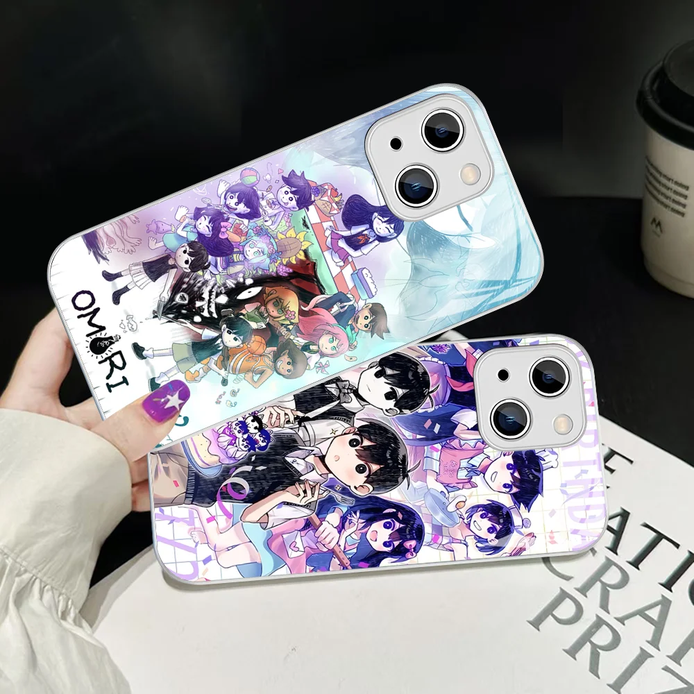 Omori Art Phone Case Tempered Glass For iphone 14 13 12 11 Pro Mini XS MAX 14Plus X XR Cover