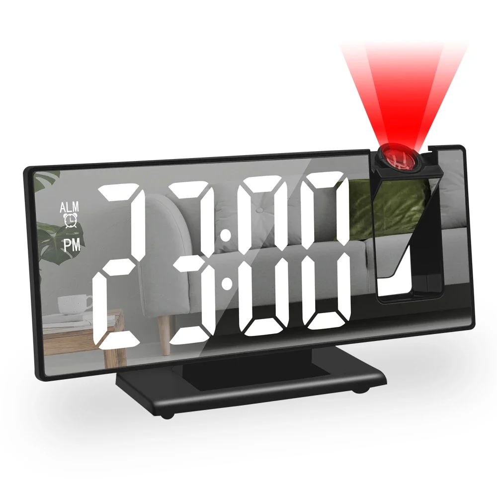 

Цифровой будильник с проекцией 180°, USB
