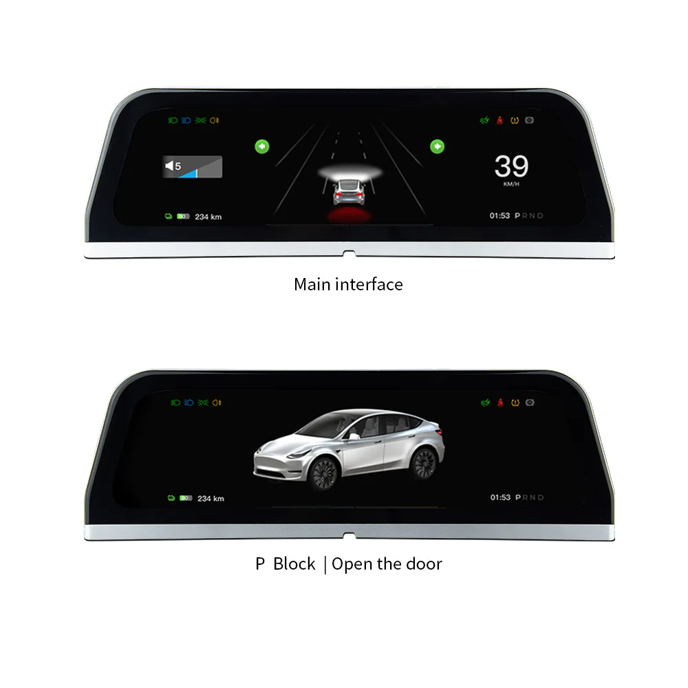 ​ Для Tesla Model 3 Y Цифровая приборная панель Heads Up Дисплей Android Auto 9 66-дюймовый IPS-экран