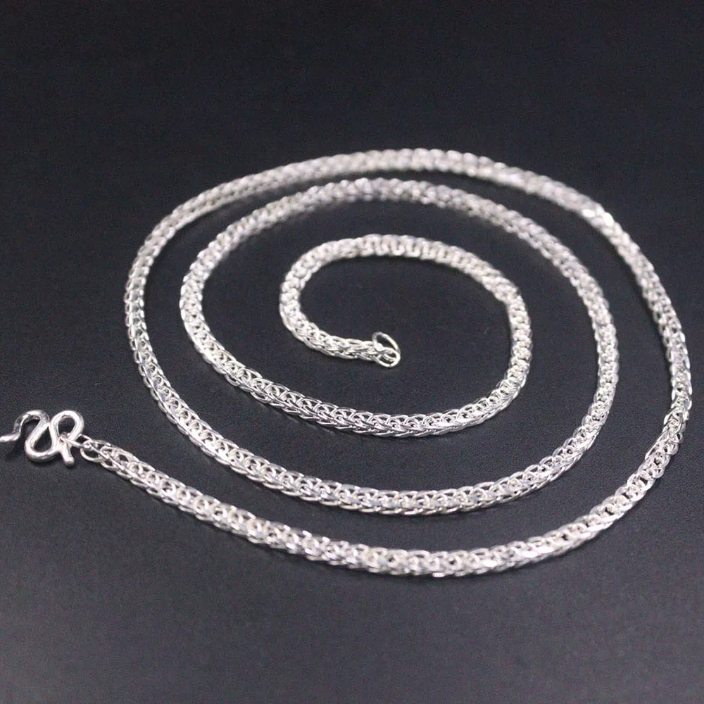 

Ожерелье из серебра 925 пробы с цепочкой длиной 2 мм