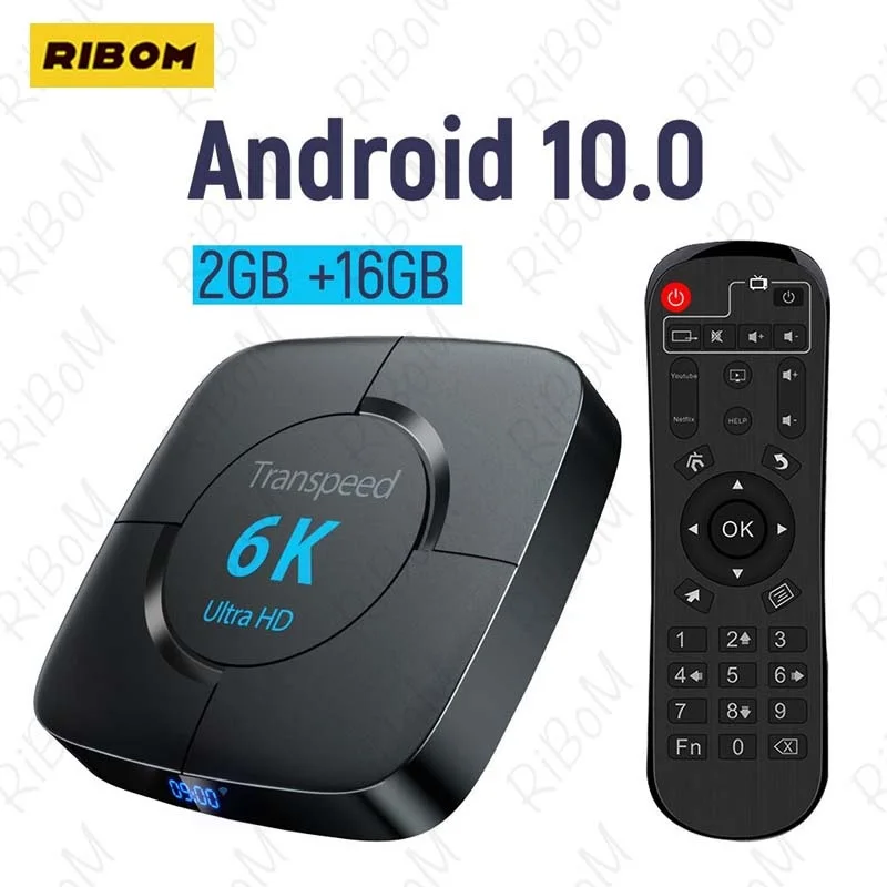 ТВ-приставка Transpeed Android 2 4 голосовой помощник 6K 3D Wifi 5 8G и G Гб ОЗУ 32 64 ГБ медиаплеер
