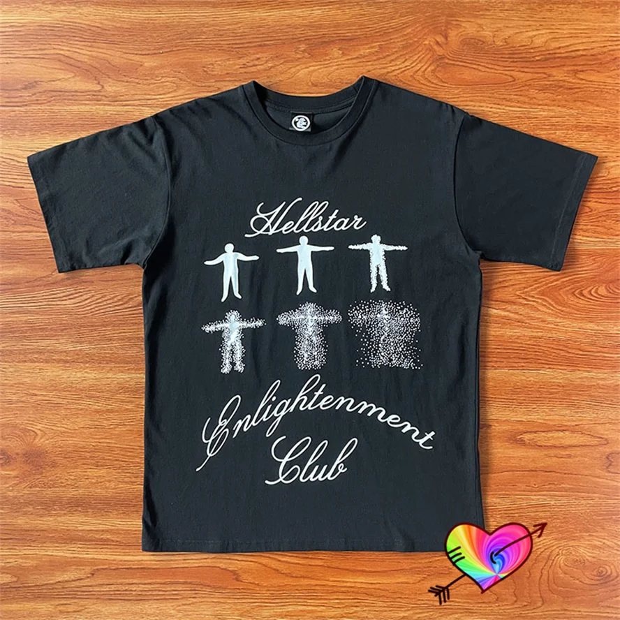 

2023ss Hellstar Studios Enlightenment Tee Men Women 1:1 Hellstar Club T-shirt Hip Hop Short Sleeve Crewneck Oversize Tops