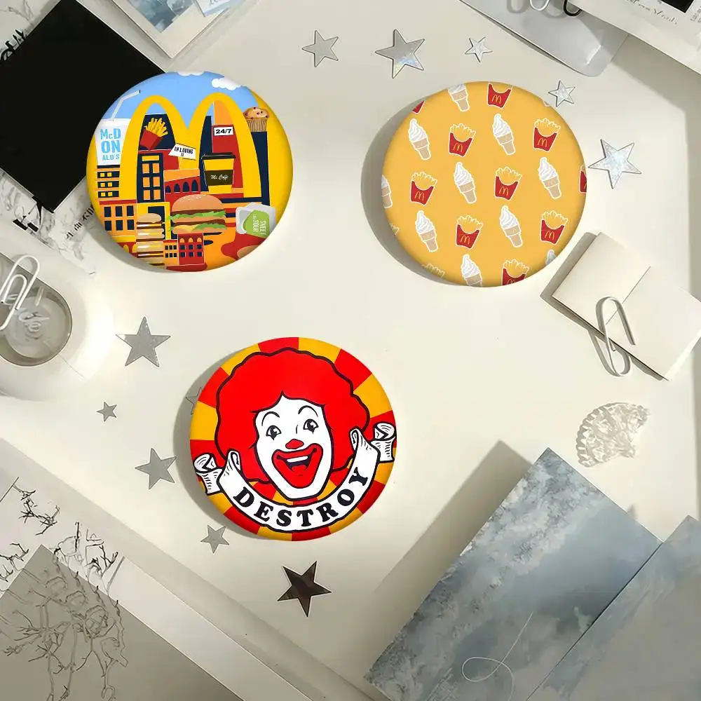 Модный круглый значок с логотипом McDonald's, креативная брошь, аксессуар для одежды и рюкзаков, нагрудный значок (art.: 3920d9d9222fb) - 3920d9d9222fb