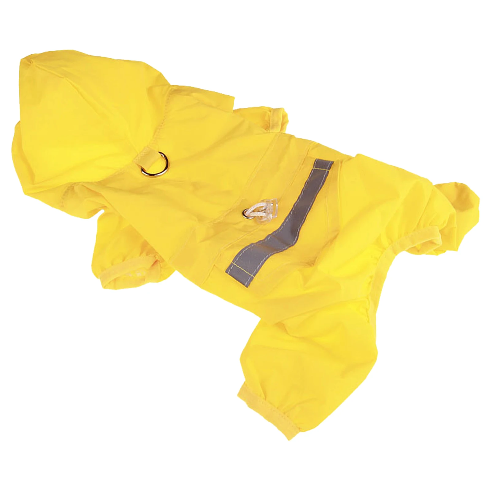 

Pet Supplies Waterproof With Reflective Strip Outdoor Dog Raincoat Hooded Coat Double Layer Cat Drawstring All Season Walking