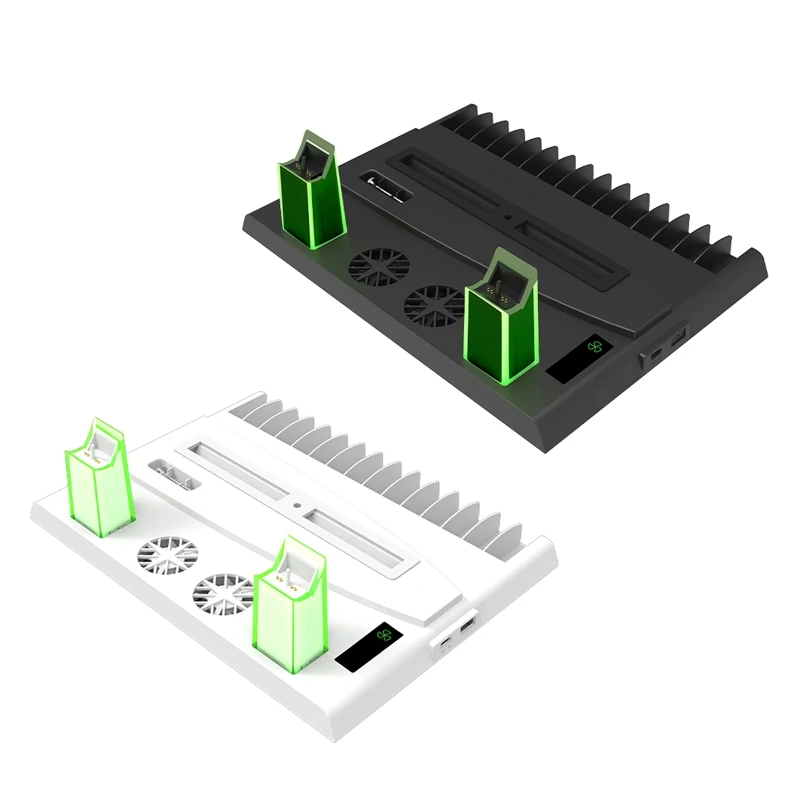 Vertical Cooling Fan Stand Dual Controller Charger with LED Charging ForPS5
