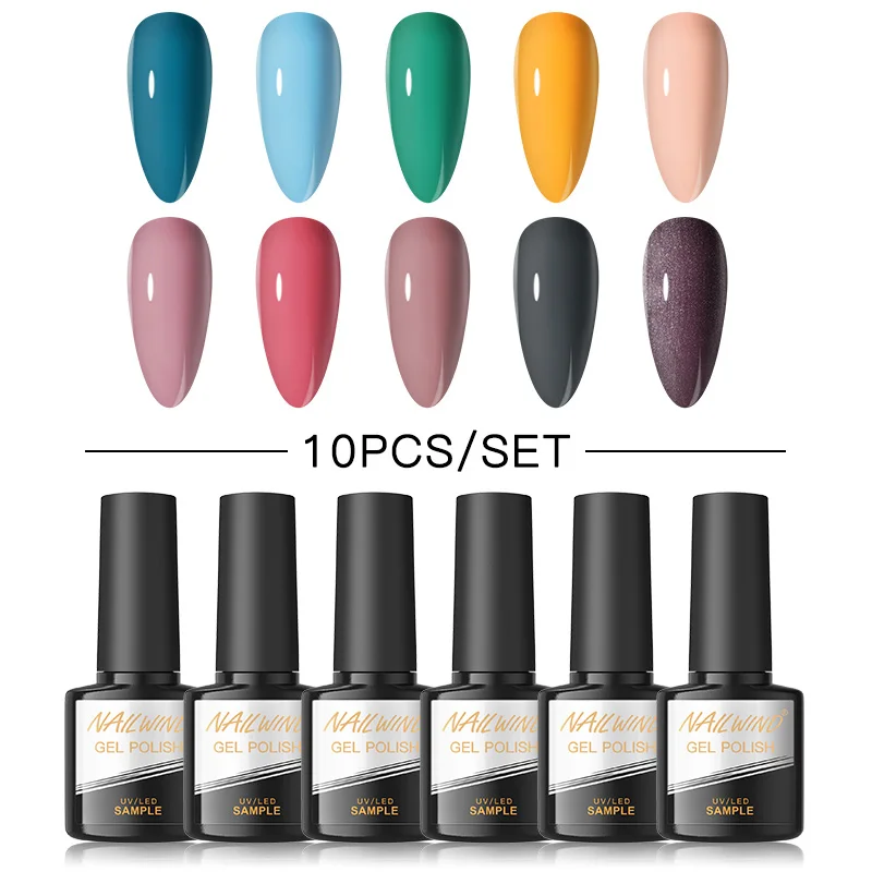 

NAILWIND Nail Gel Polish Kit Semipermanent UV Varnish Hybrid Glitter Gel Nail Polish Set Led Esmalte Nail Art Design Manicure