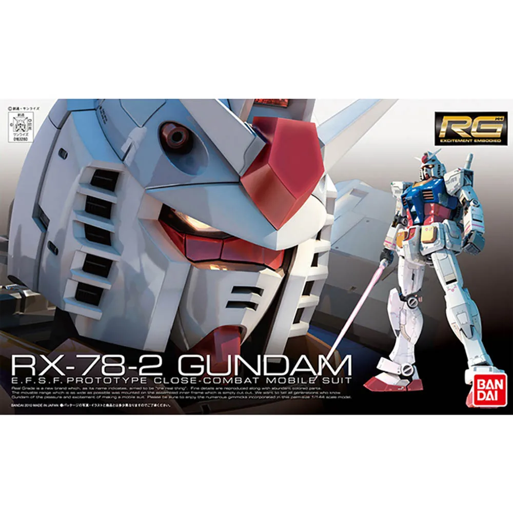 

Bandai Gundam RG Series 01 1/144 RX-78-2 Gundam Original Assemble the model Kit Collection Robot Toys Anime Figure Action toys