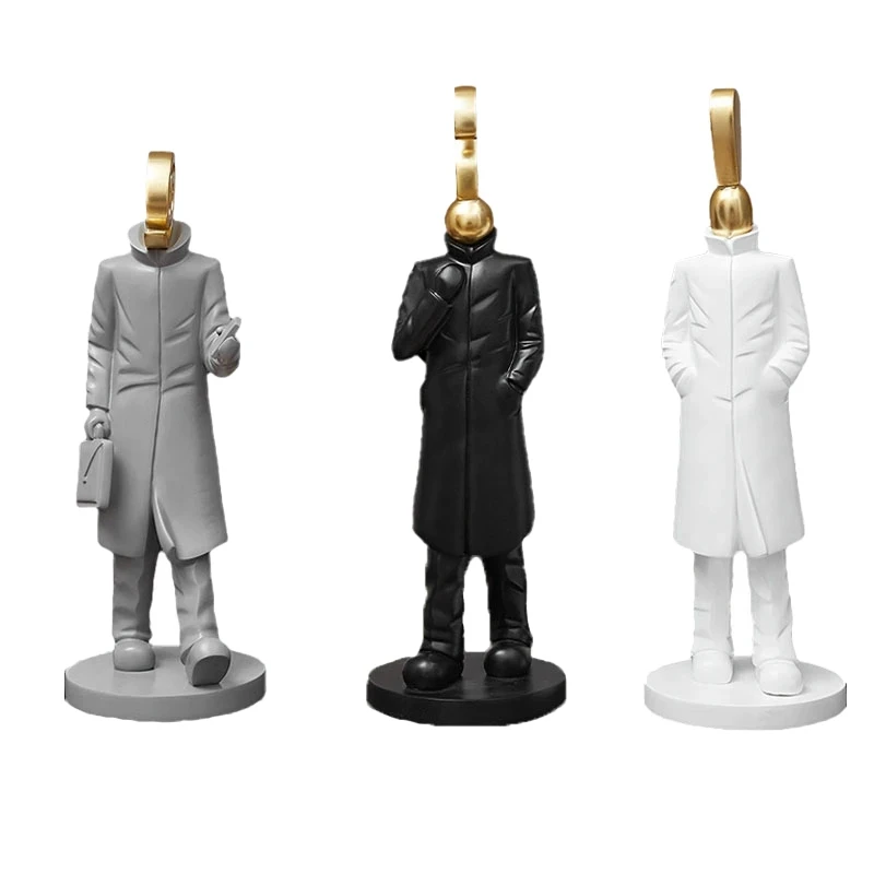 

1Pcs Creative Figure Abstract Symbol Sculpture Resin Ornaments Room Display Figurines Gifts Home Decoration