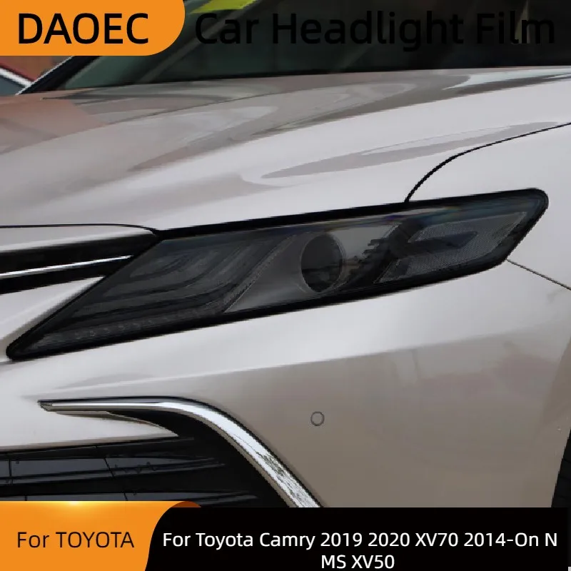 

Защитная затеняющая пленка для автомобильных фар Toyota Camry 2019 2020 XV70 2014-On NMS XV50, дымчато-черная прозрачная наклейка из ТПУ