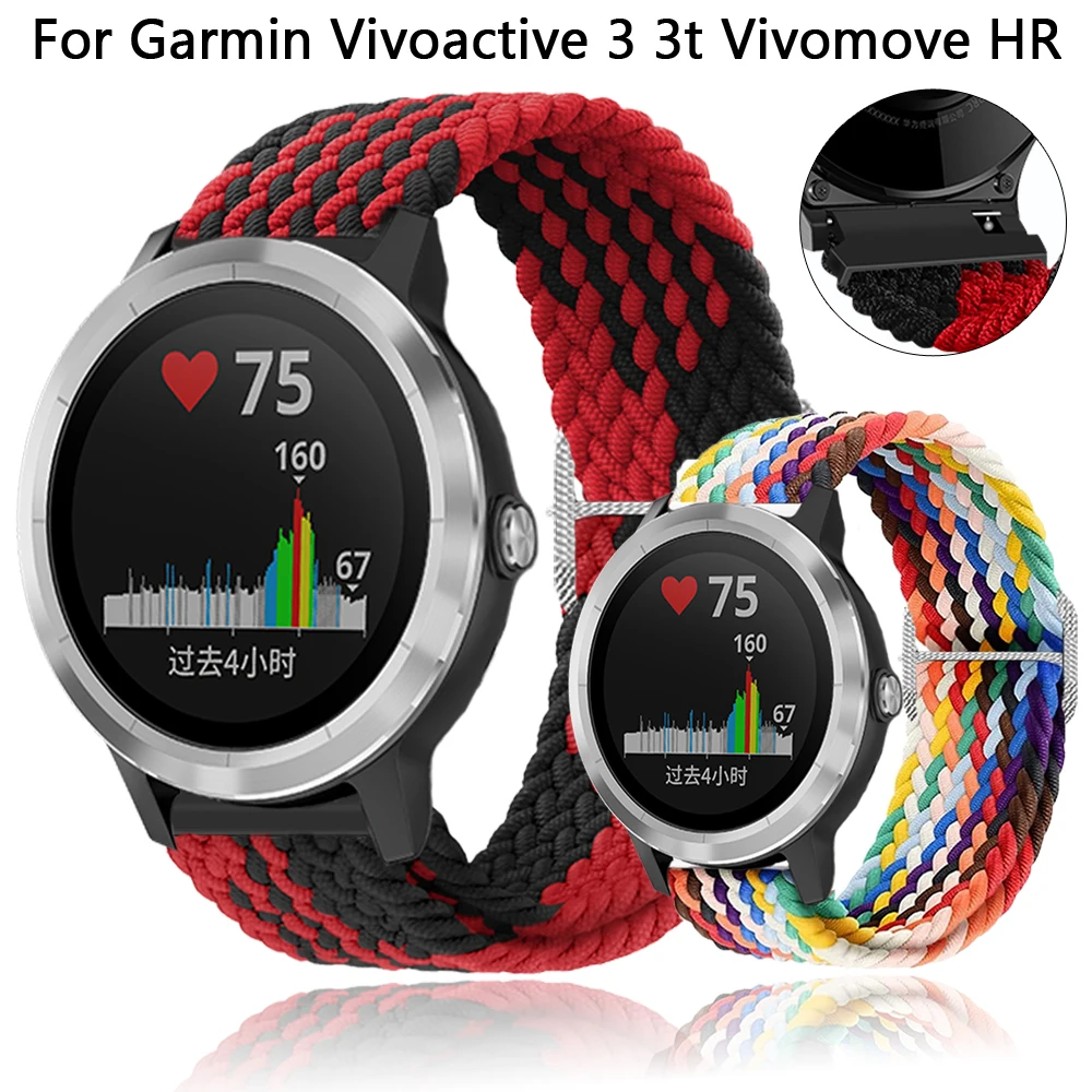 

Ремешок нейлоновый 20 мм для смарт-часов Garmin Vivoactive 3 3t Vivomove HR, ремешок для наручных часов Garmin CAME SQ Forerunner 245 645