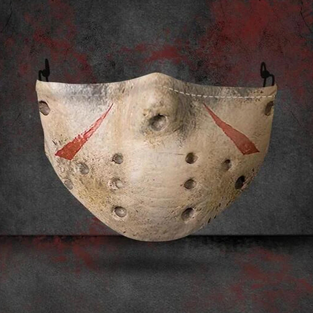 

Halloween Scary Face Mask Dust-proof Anti-fog Pm2.5 Breathable Washable Adjustable Adult Protective Masks