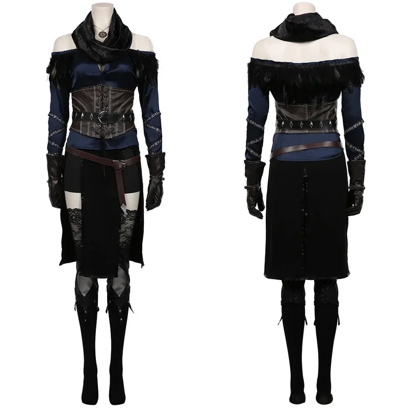 Костюм для косплея Yennefer топ юбка наряды карнавальный костюм на Хэллоуин