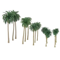 15pcs scenery model coconut palm trees landscape model tree artificial scenery model tree green landscape tree ho n z scale