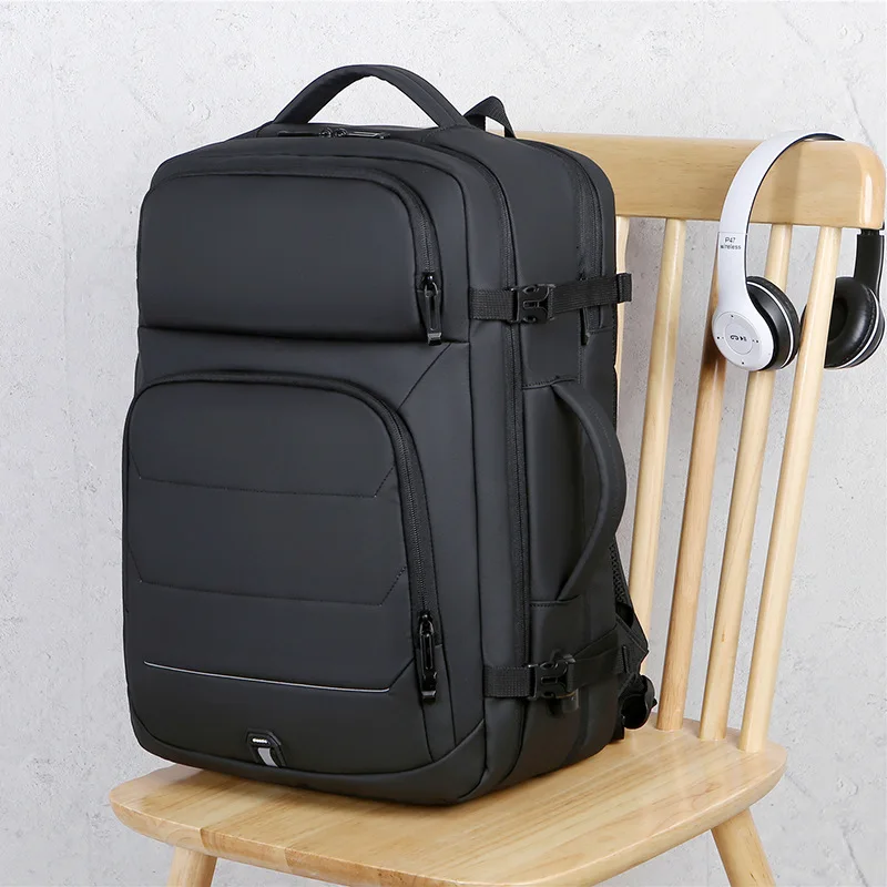 

Luxury Black Backpack For Men Women 15.6 Laptop Bag USB Schoolbag Rucksack Computer Backbag Mochila Travel Daypack