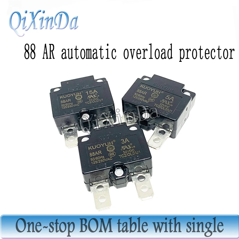 

Автоматический сброс автоматического выключателя, защита от перегрузки по току, переключатель 88AR 3A 4A 5A 6A7A 8A 10A 15A 20A 24A 25A, 1 шт.