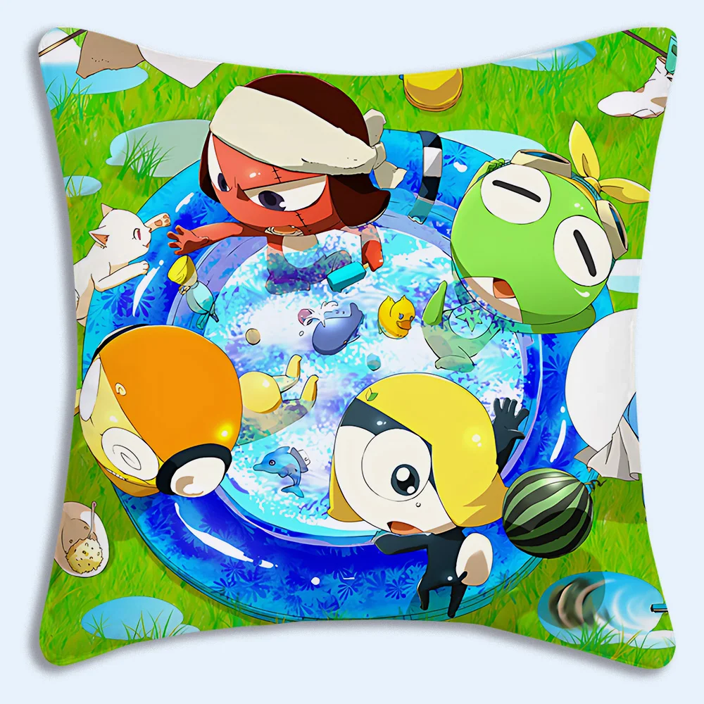 Hot Game G-GunsouS Pillow Covers Cartoon Sofa Decorative Home Double-sided Printing Short Plush Cute Cushion K-Keroroes Cover