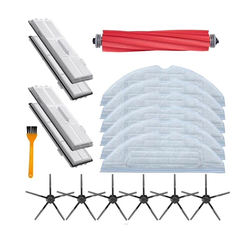 

Аксессуары для пылесоса Roborock S7 T7S, фильтр НЕРА, съемная резиновая основная щетка, насадка на швабру, боковая щетка, детали