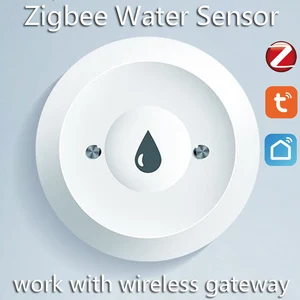 Zigbee Water Immersion Sensor Smart Life Leakage Sensor Water Linkage Alarm App Remote Monitoring Water Leak Detector Tuya