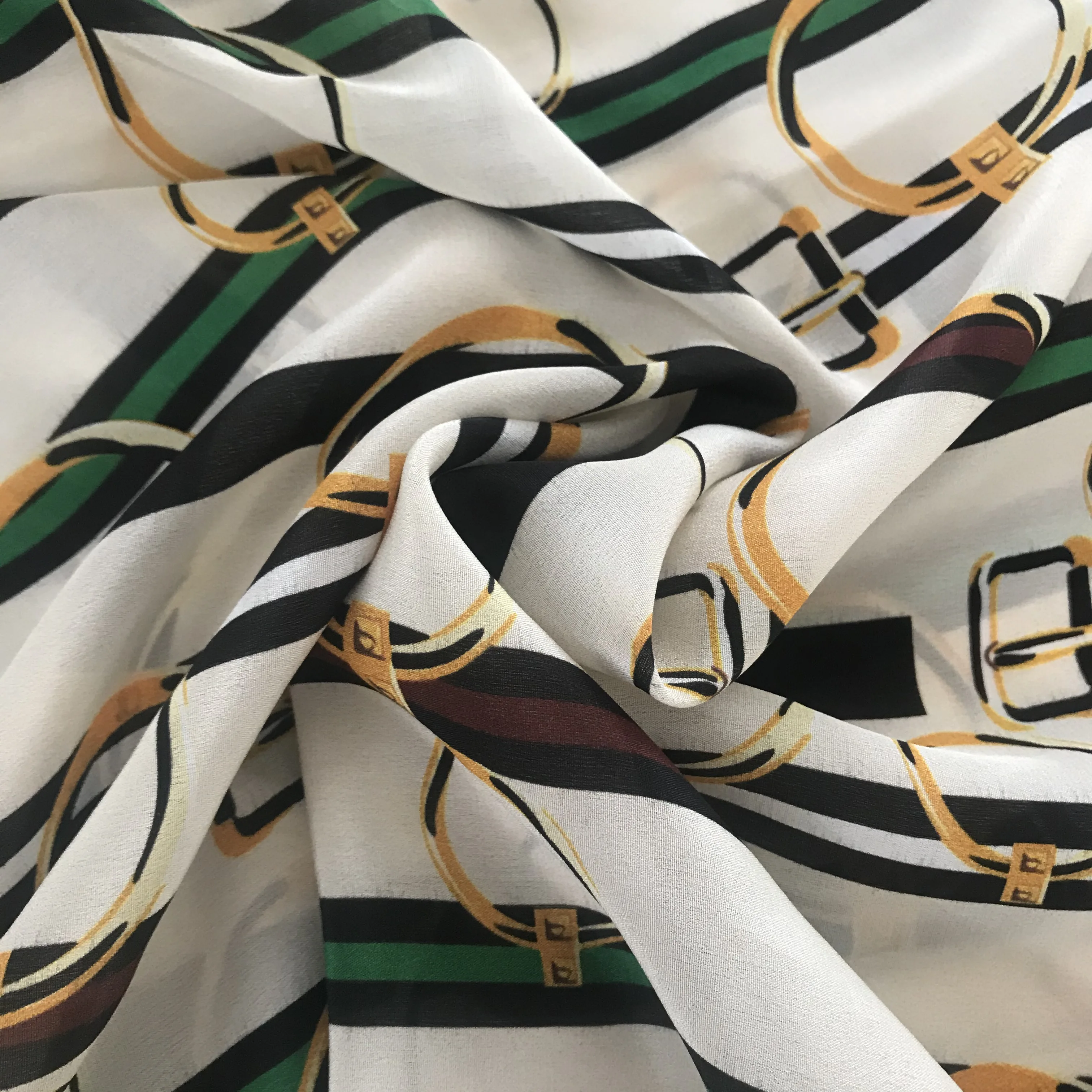 

1 meter 100% Mulberry Silk 14 momme Crepe Silk Fabric White Fashion Printed 140cm 44" wide by the yard XX041