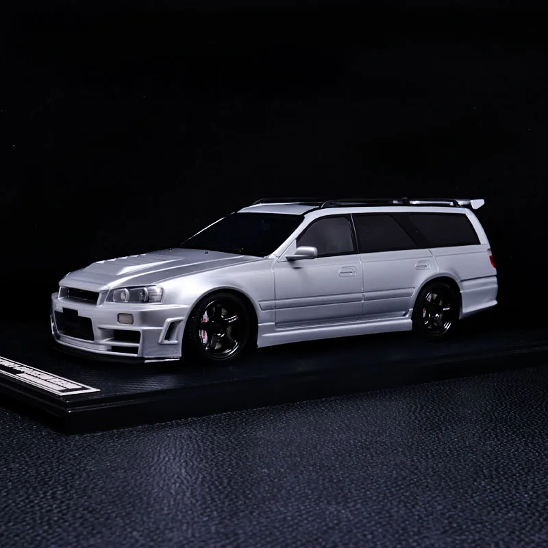 

Полимерная модель автомобиля в масштабе 1:18 R34 универсал, Классическая коллекция для взрослых, Подарочный дисплей, сувенирное украшение