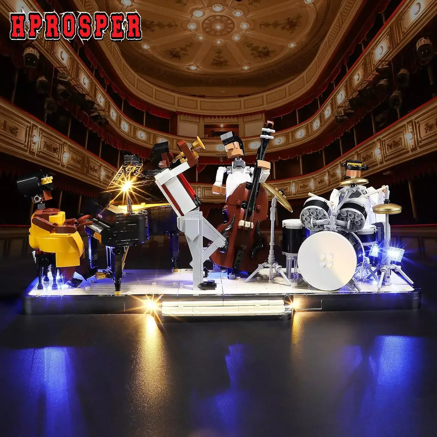 

Hprosper 5V LED Light For Lego 21334 Jazz Quartet DIY Decorative Lamp Accessories (Not Selling Building Blocks)