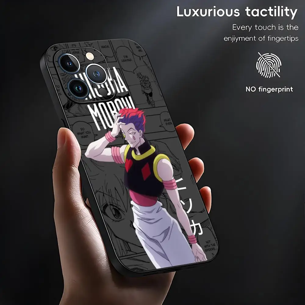Фото Чехол для телефона HUNTER X HUNTER Hisoka Morow для iPhone 17 Air, 16e, 15, 14, 13, 12, 11, XS, XR, Plus, Mini, Pro, Max, мягкий, черный №3