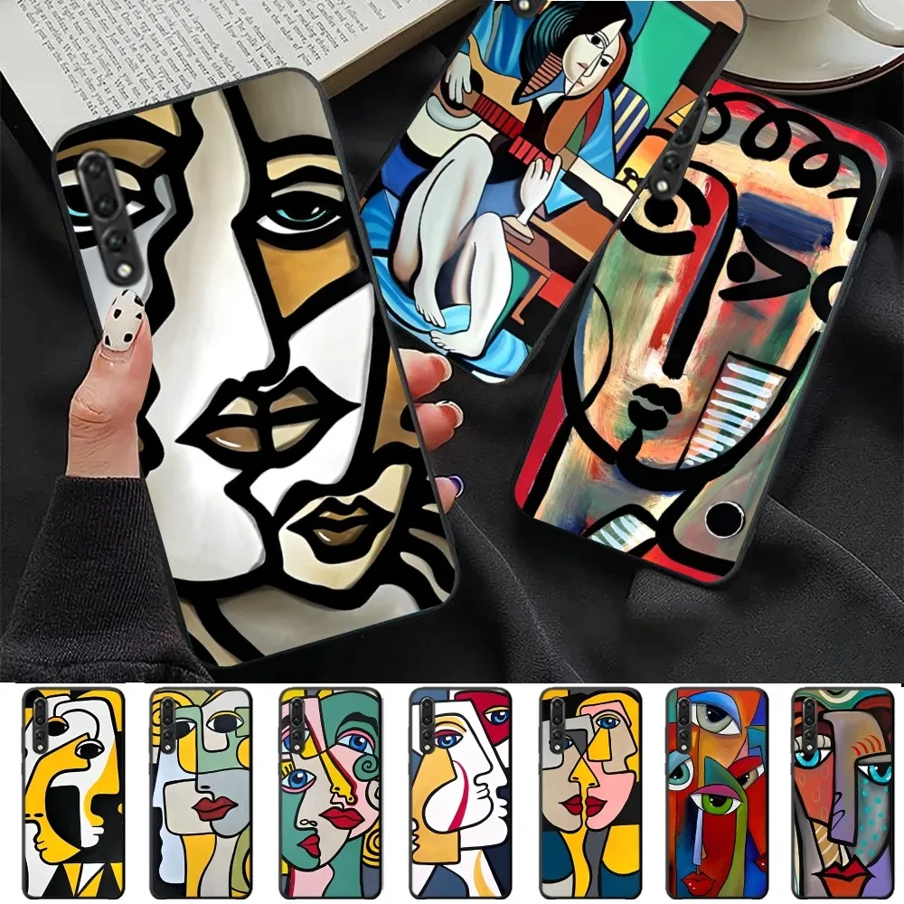 

Picasso Abstract Art Painting Phone Case For Huawei P 8 9 10 20 30 40 50 Pro Lite Psmart Honor 10 lite 70 Mate 20lite