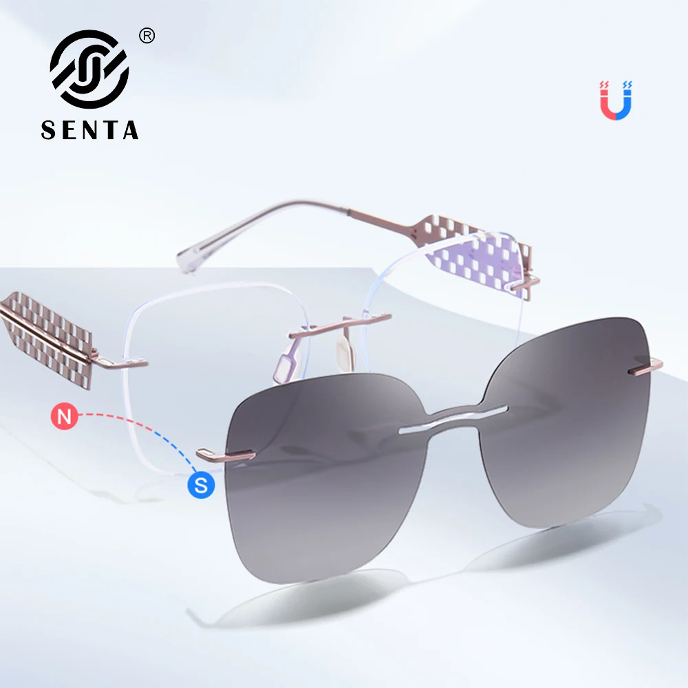 Женские очки большого размера без оправы женские Рецептурные в тренде