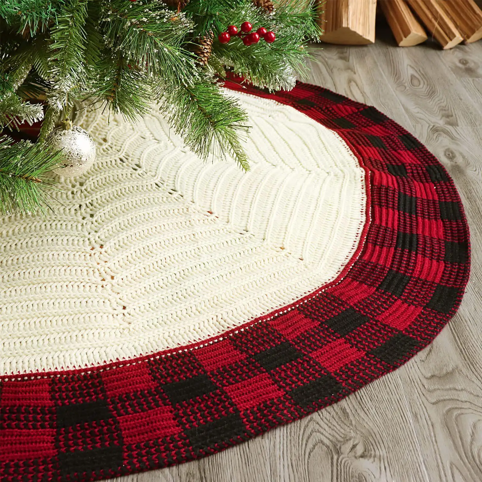 

Christmas Decorative Knitted Tree Skirt