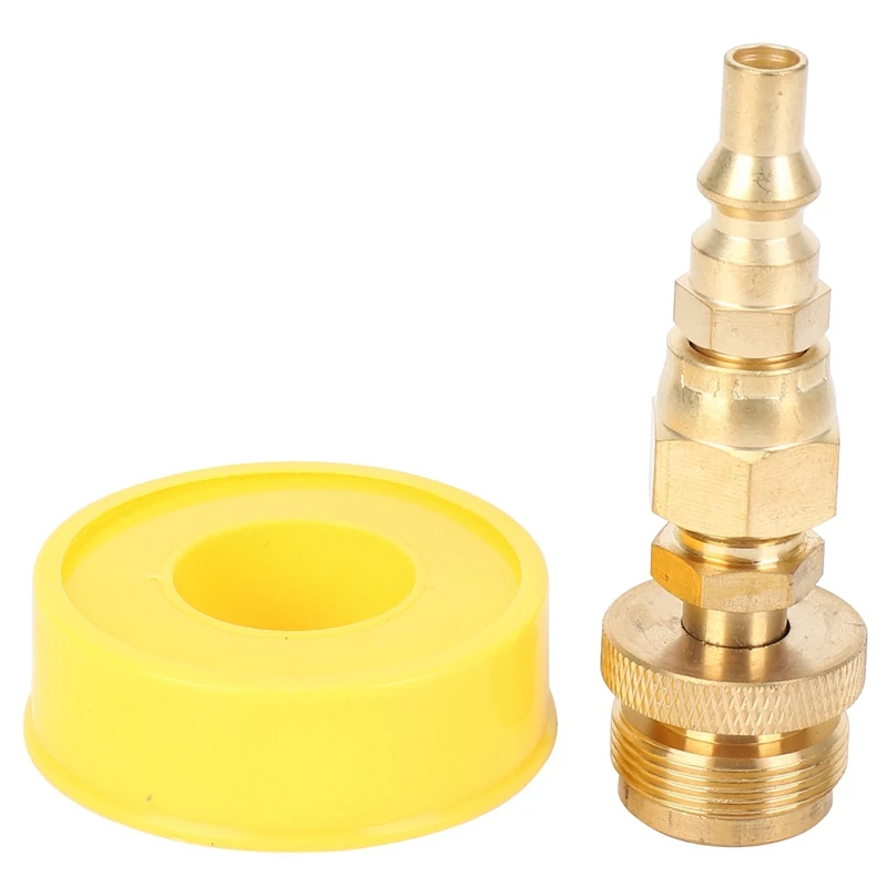

1LB Propane Regulator Adapter, 1In -20 Male Throwaway Cylinder To 3/8In Male Flare And 1/4In Quick Connect Plug Fitting