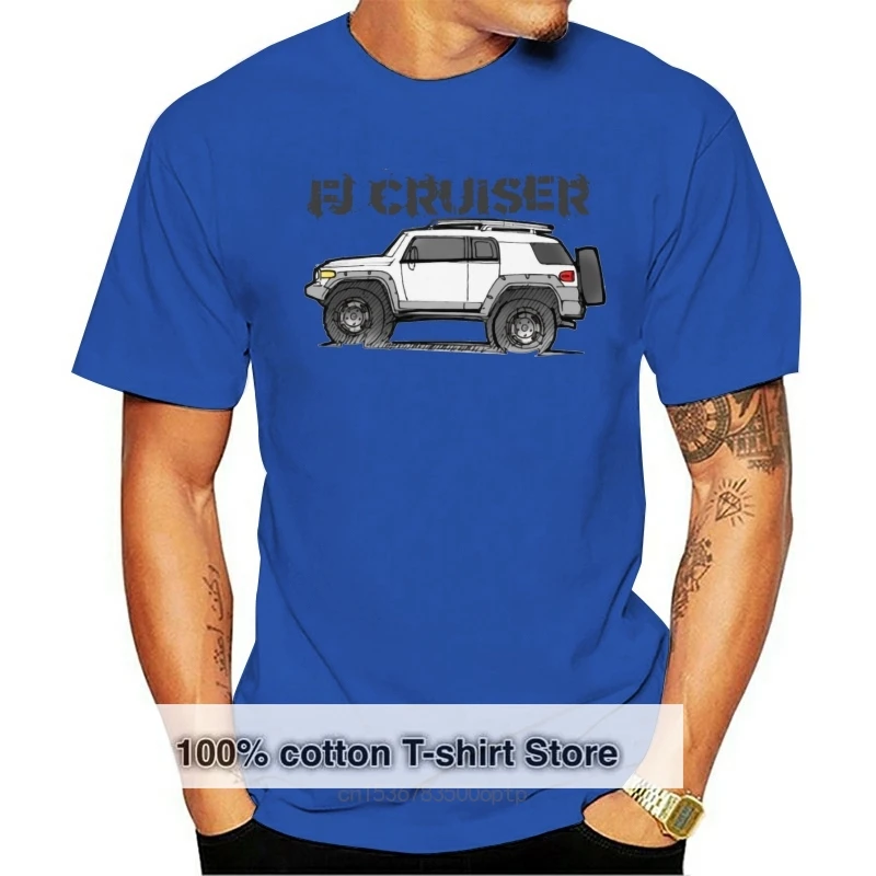 

Футболка Land FJ CRUISER SUV для внедорожников, футболка в винтажном стиле, Мужская дышащая хлопковая Футболка с круглым вырезом