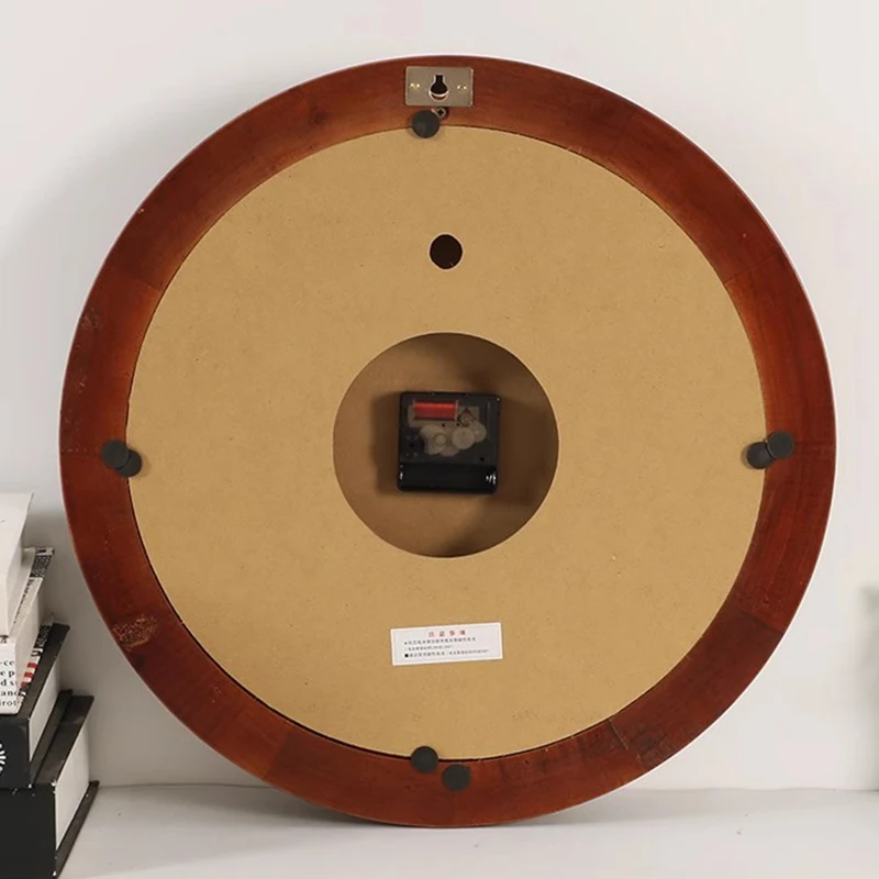 Деревянные настенные часы круглые бесшумные односторонние предметы украшения